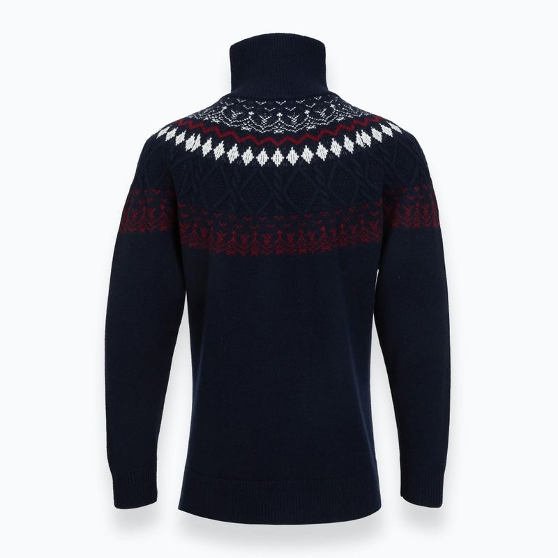 Pulover pentru bărbați Woolcano SWT1093 Granatrowy/Kremowy 4