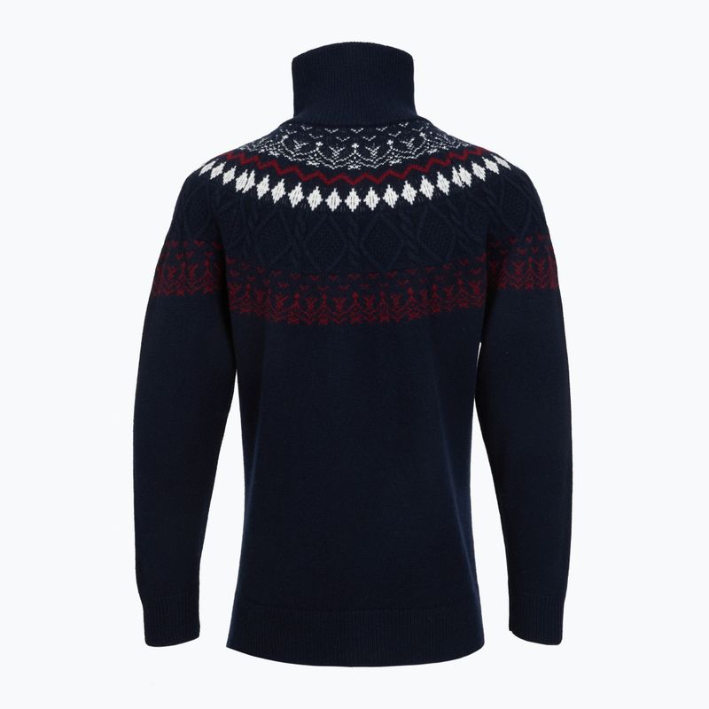 Pulover pentru bărbați Woolcano SWT1093 Granatrowy/Kremowy 2