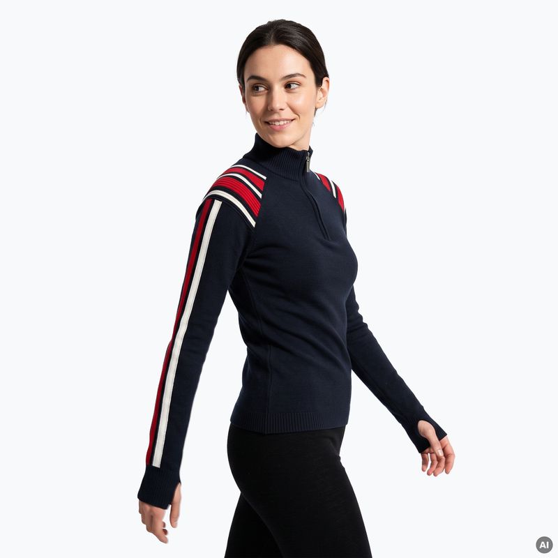 Pulover pentru femei Woolcano SWT1094 Czarny/Kremowy/ Czerwony 6