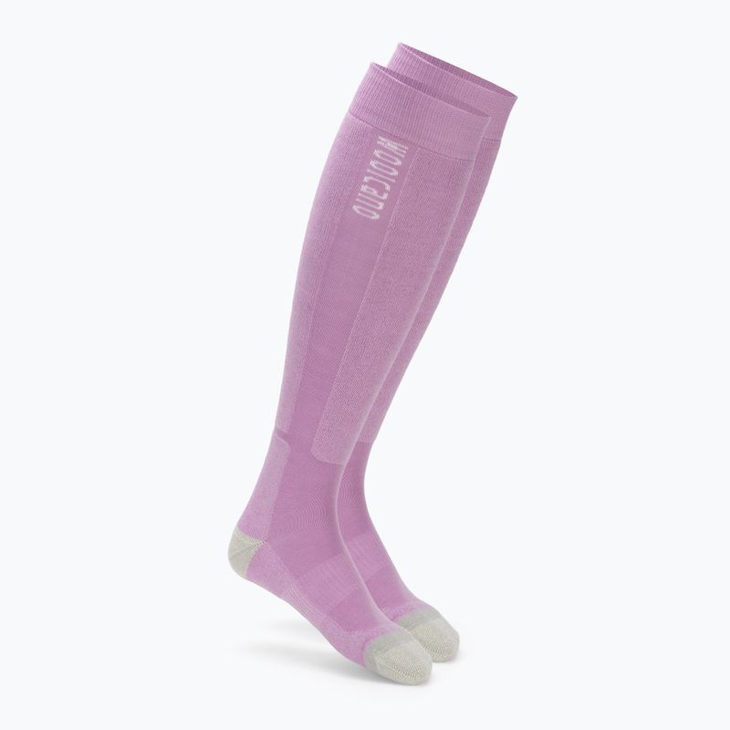 Șosete de schi pentru femei Woolcano SCK1096 Szary/Różowy