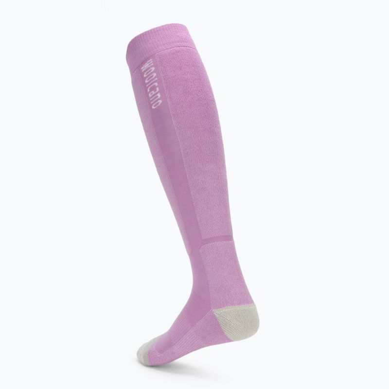 Șosete de schi pentru femei Woolcano SCK1096 Szary/Różowy 2