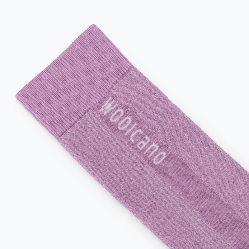 Șosete de schi pentru femei Woolcano SCK1096 Szary/Różowy 3