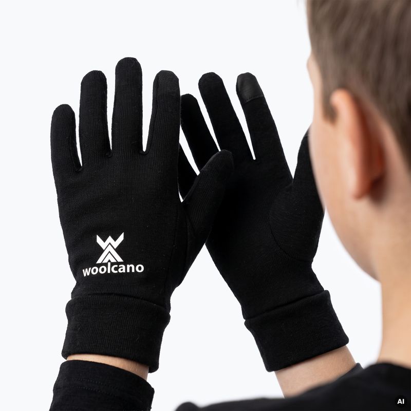Mănuși pentru copii Woolcano GLV1105 Czarny 2