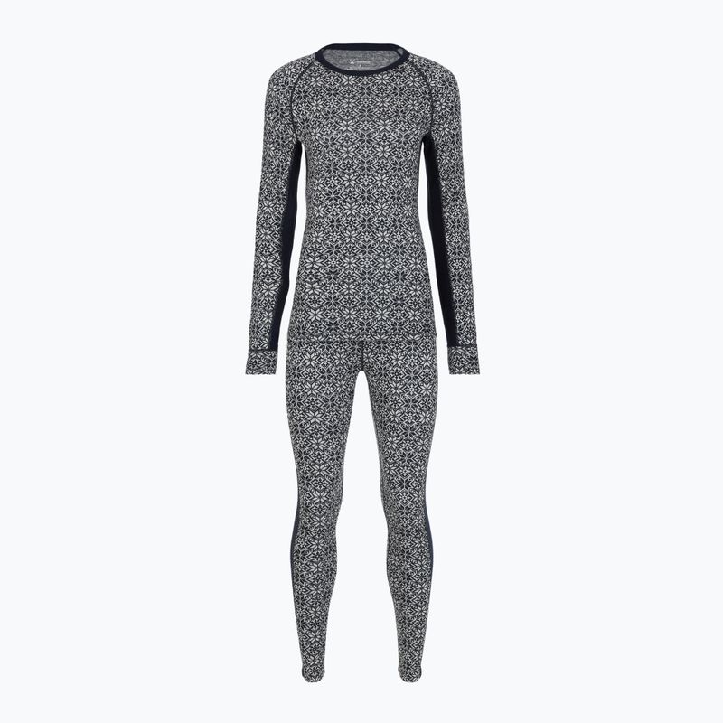 Set de lenjerie termoactivă pentru femei Woolcano SET1109 Granatowy