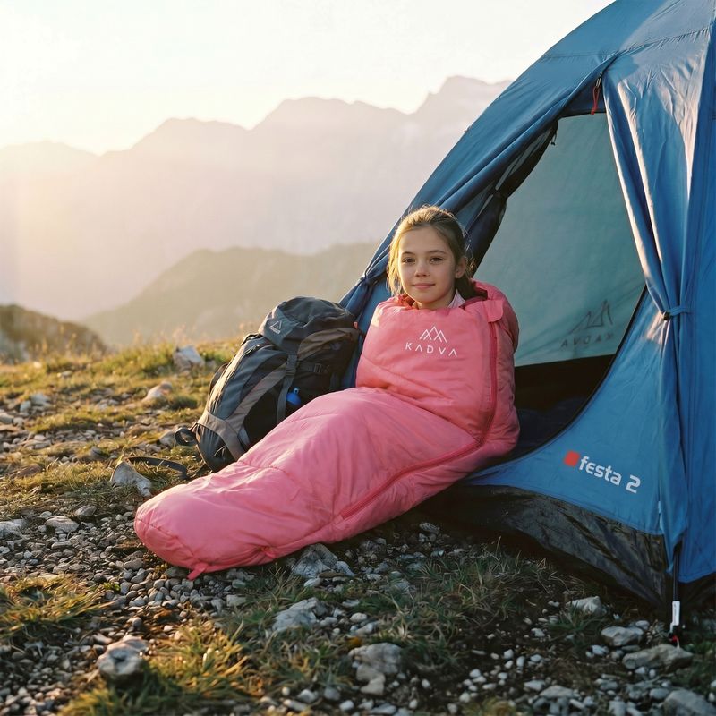Sac de dormit pentru copii KADVA Bruno's pink 15