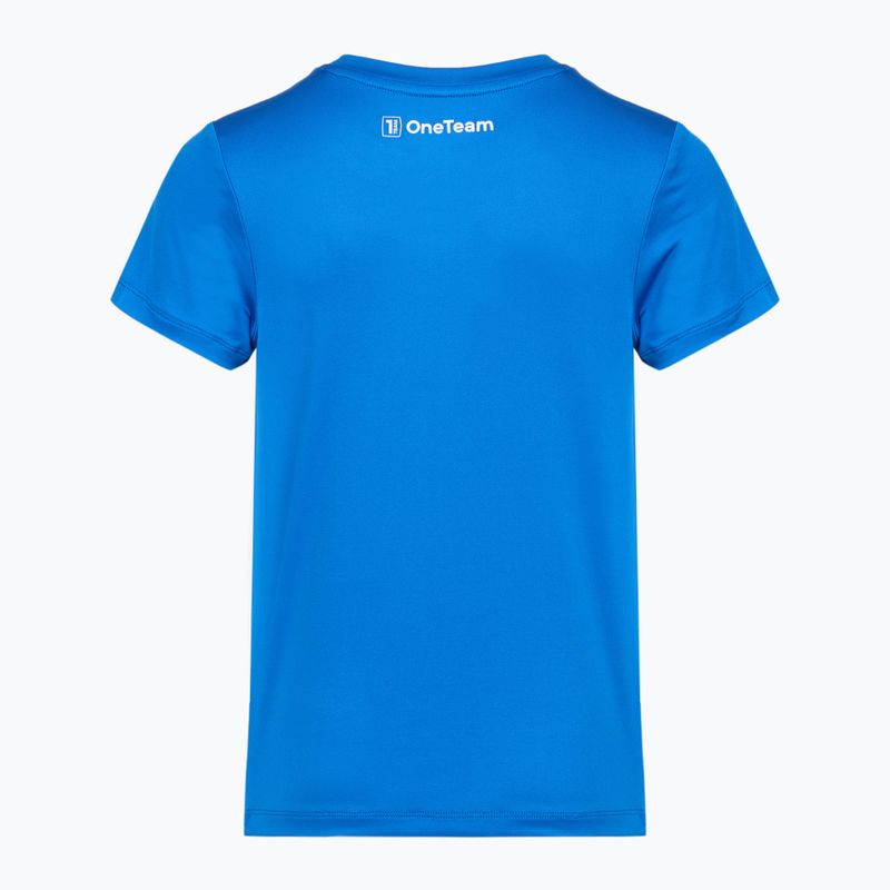 Set fotbal pentru copii OneTeam Precision Set tricou și pantaloni scurți albastru 9