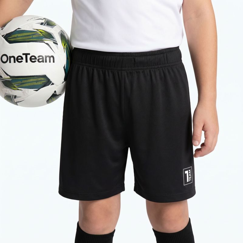 Set fotbal pentru copii OneTeam Precision Set tricou și pantaloni scurți alb 4