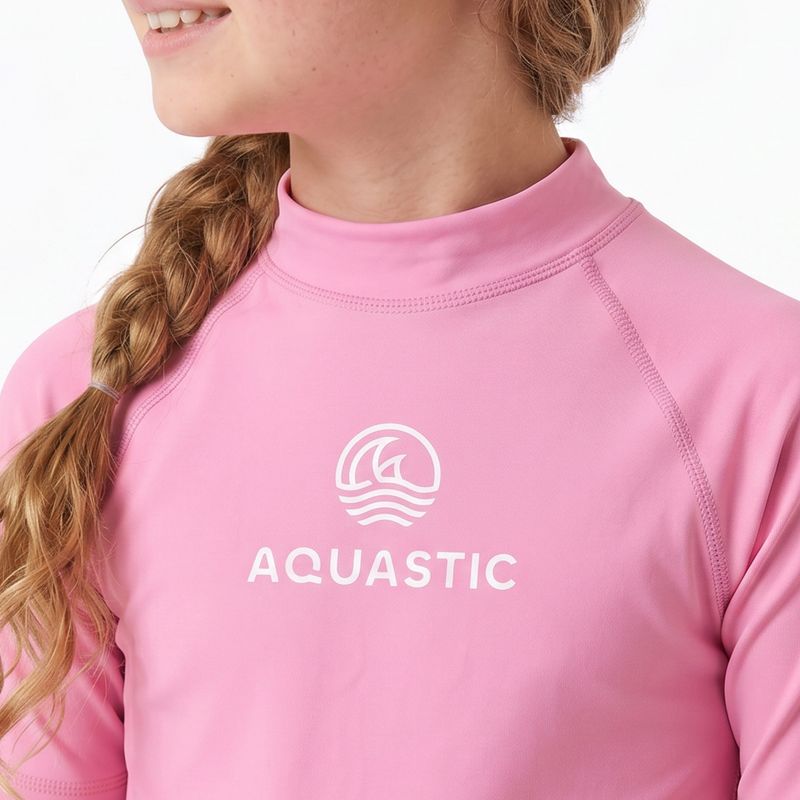 Tricou pentru copii AQUASTIC Rimos UV 50+ UPF pink 4