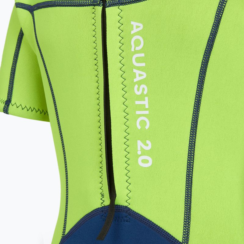 Costum de neopren pentru copii AQUASTIC Wavey Jrb 2 mm verde/albastru închis 6