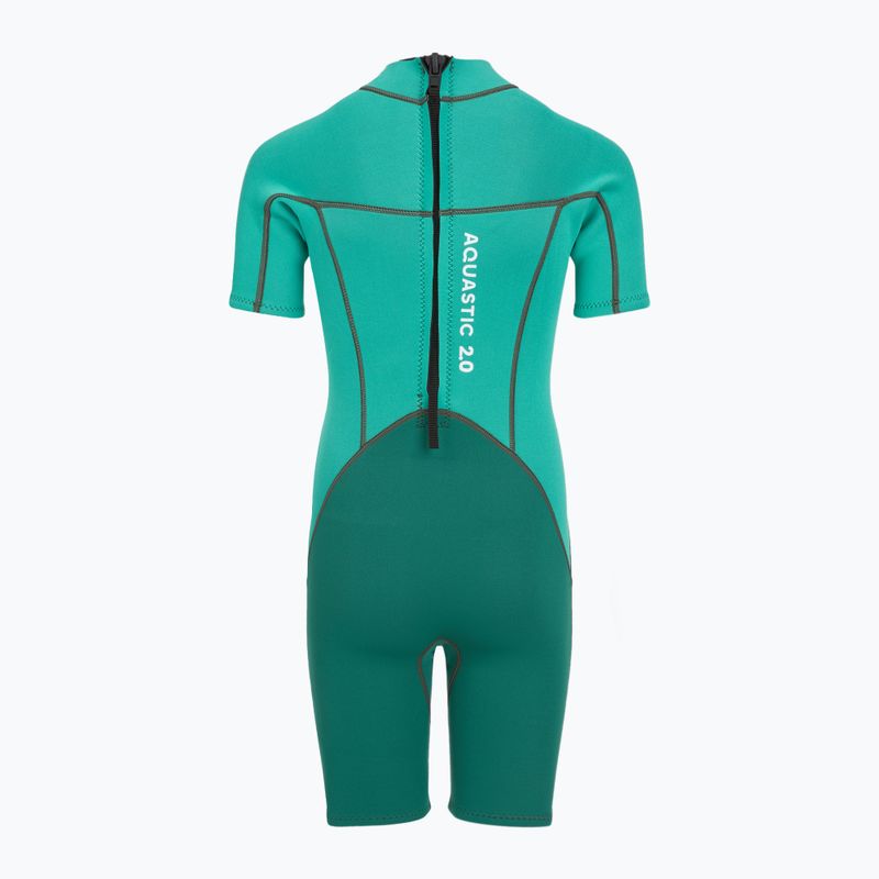 Costum de neopren pentru copii AQUASTIC Wavey Jrg 2 mm turcoaz 4