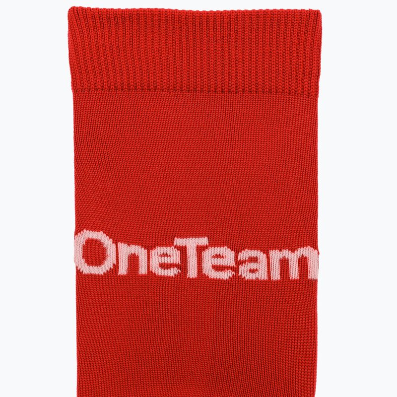 Șosete de fotbal pentru copii OneTeam Precision football socks red 3