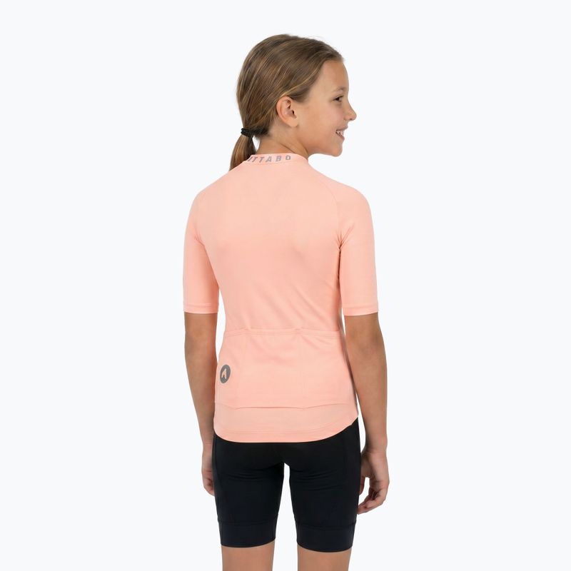 Tricou de ciclism pentru copii ATTABO TEVRA JR cu fermoar scurt roz 2