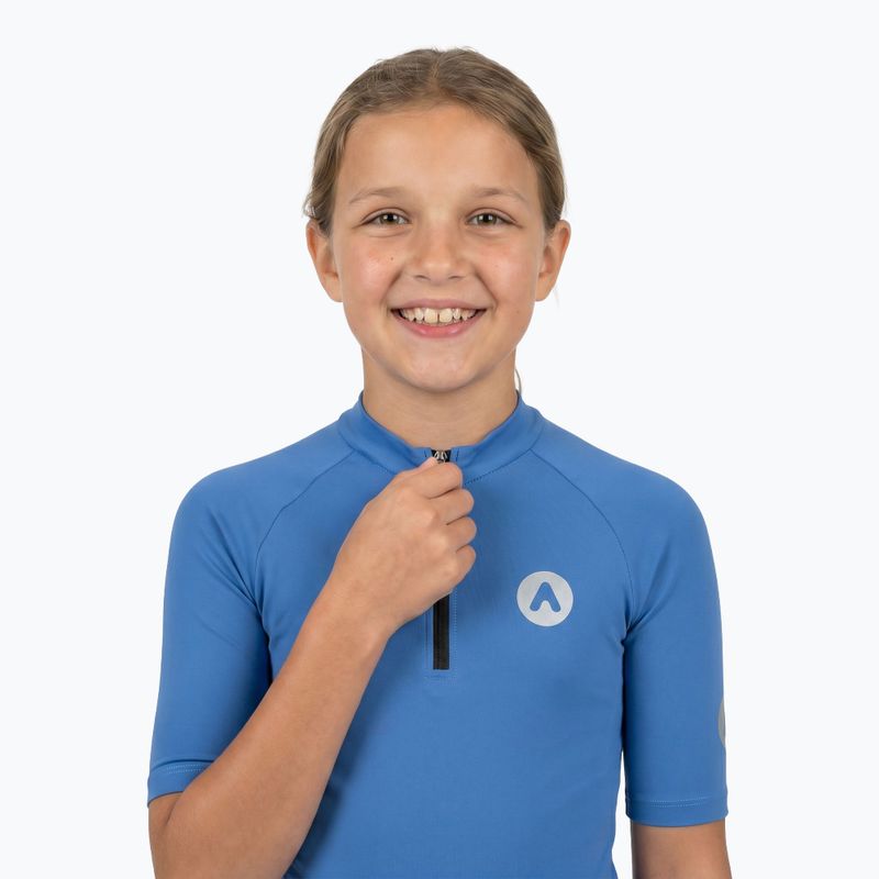 Tricou de ciclism pentru copii ATTABO TEVRA JR cu fermoar scurt albastru 3