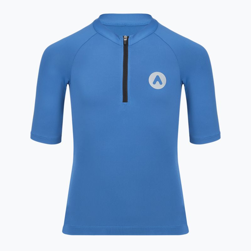 Tricou de ciclism pentru copii ATTABO TEVRA JR cu fermoar scurt albastru 8