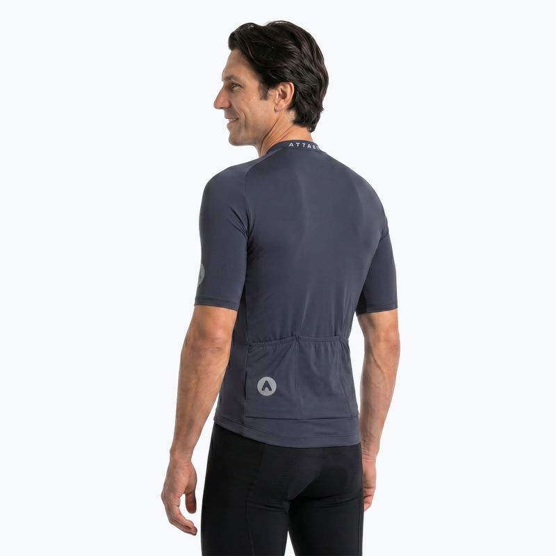 Tricou de ciclism pentru bărbați ATTABO TEVRA cu fermoar scurt negru 2