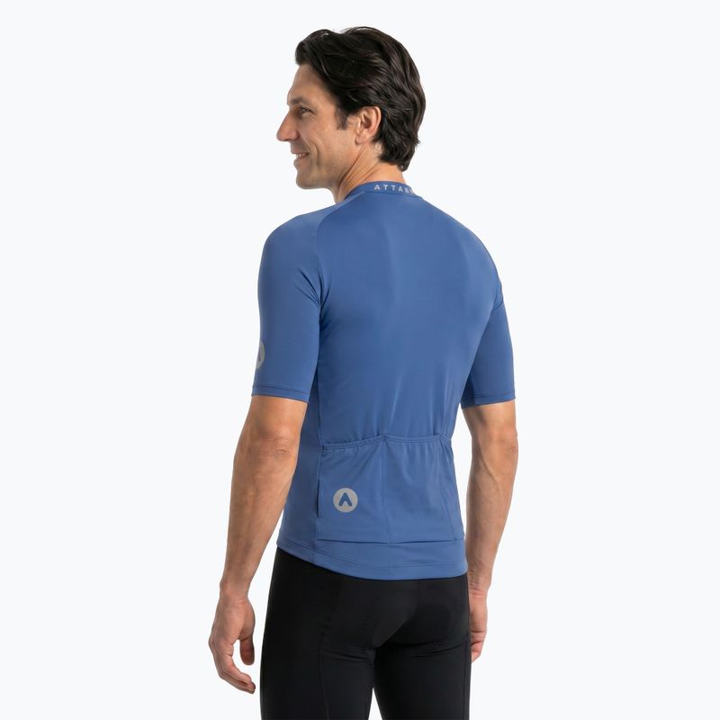 Tricou de ciclism pentru bărbați ATTABO TEVRA cu fermoar scurt, bleumarin 2