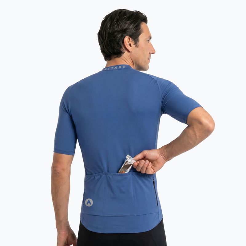 Tricou de ciclism pentru bărbați ATTABO TEVRA cu fermoar scurt, bleumarin 4