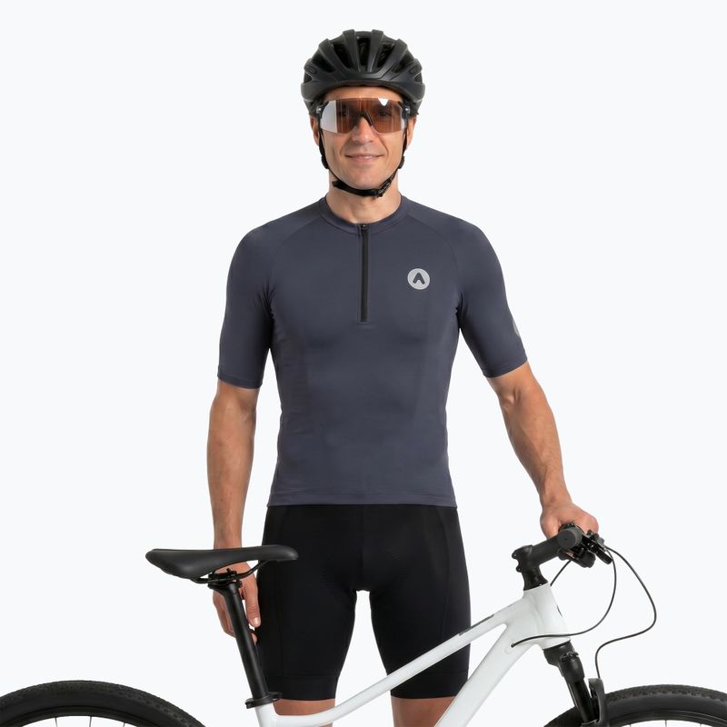 Tricou de ciclism pentru bărbați ATTABO TEVRA cu fermoar scurt negru 5