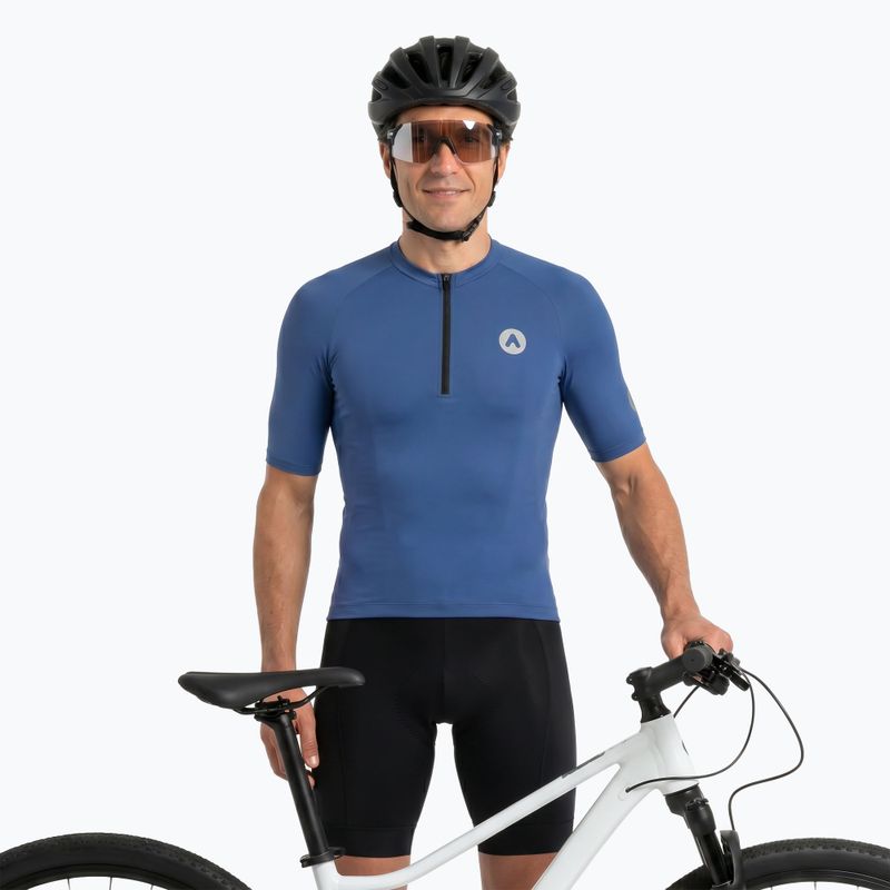 Tricou de ciclism pentru bărbați ATTABO TEVRA cu fermoar scurt, bleumarin 5