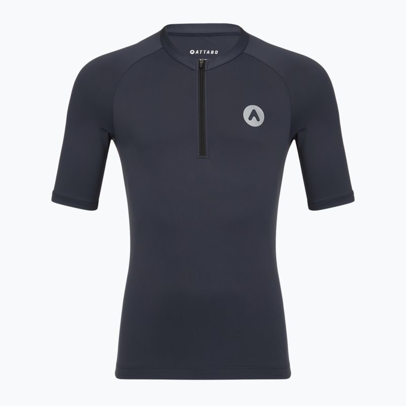 Tricou de ciclism pentru bărbați ATTABO TEVRA cu fermoar scurt negru 8