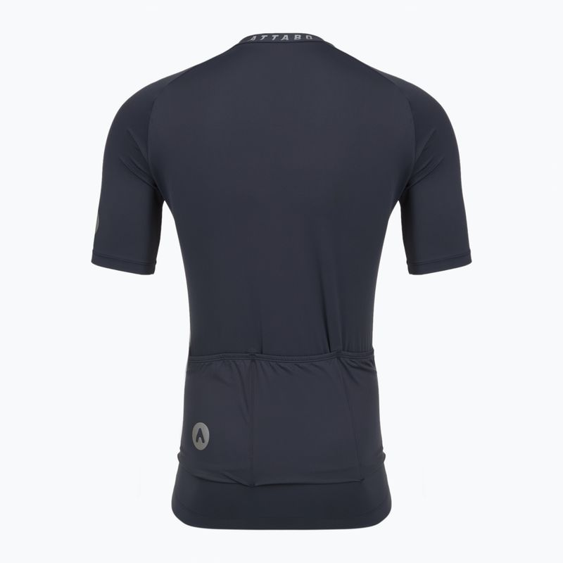 Tricou de ciclism pentru bărbați ATTABO TEVRA cu fermoar scurt negru 9