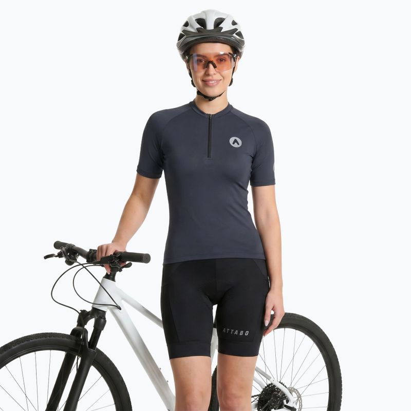 Tricou de ciclism pentru femei ATTABO TEVRA cu fermoar scurt negru 5