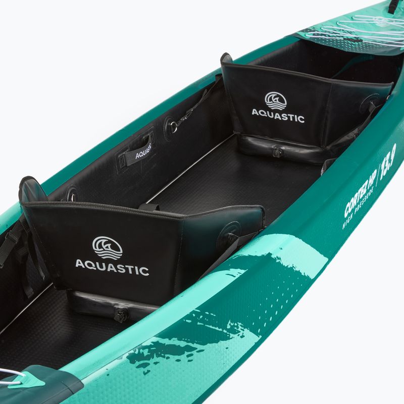 Caiac gonflabil de înaltă presiune 2-persoane AQUASTIC Cortez 13'9" 420 cm verde 10