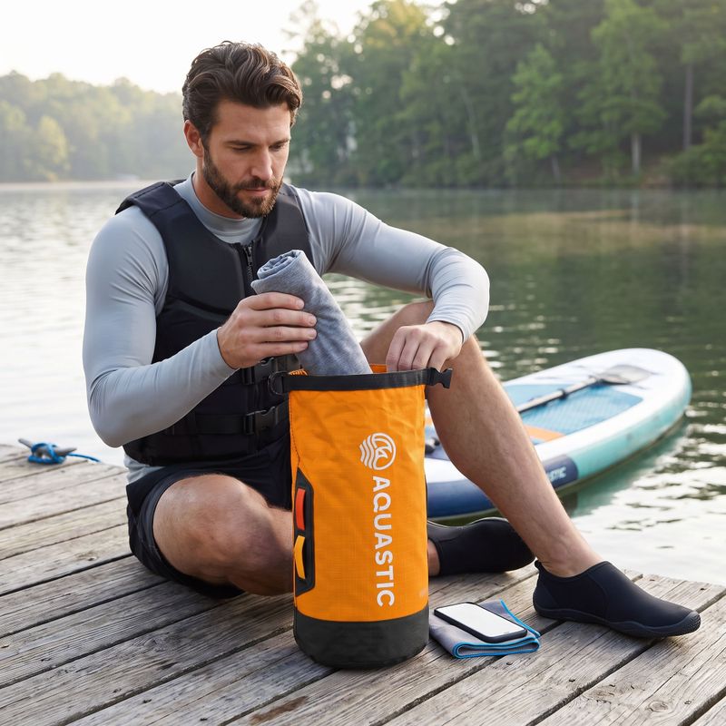 Sac rezistent la apă AQUASTIC Dry Bag 8 l Nylon/TPU orange 3