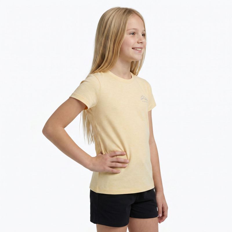 Tricou de trekking pentru copii KADVA Merivra merino peach 2