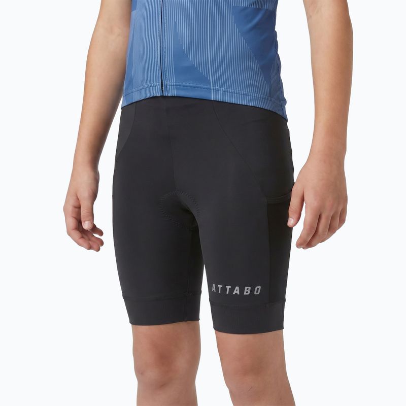 Pantaloni scurți de ciclism pentru copii ATTABO Kiro black