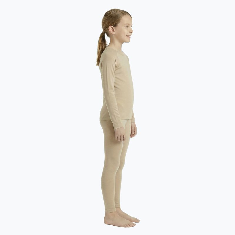 Set de lenjerie termoactivă pentru copii WOOLCANO Merino SET0683 beige 2