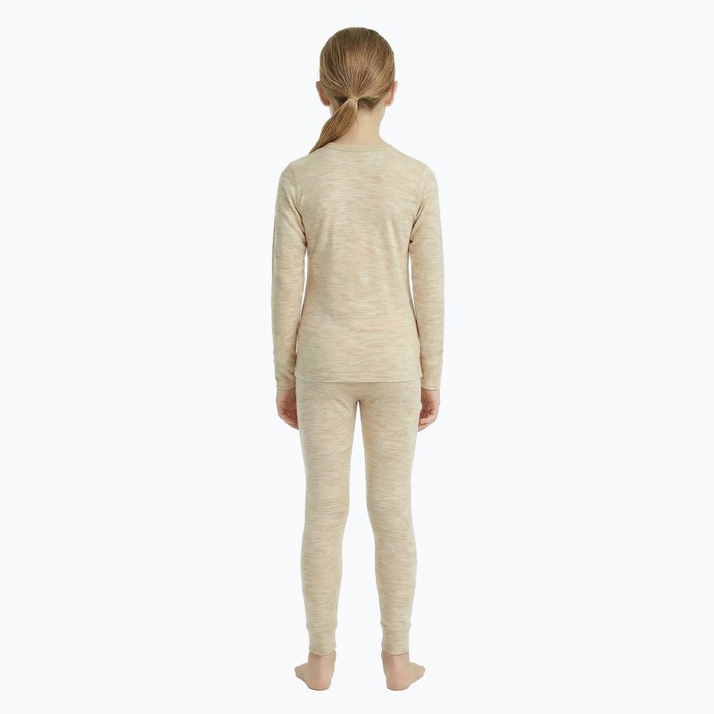 Set de lenjerie termoactivă pentru copii WOOLCANO Merino SET0683 beige 3