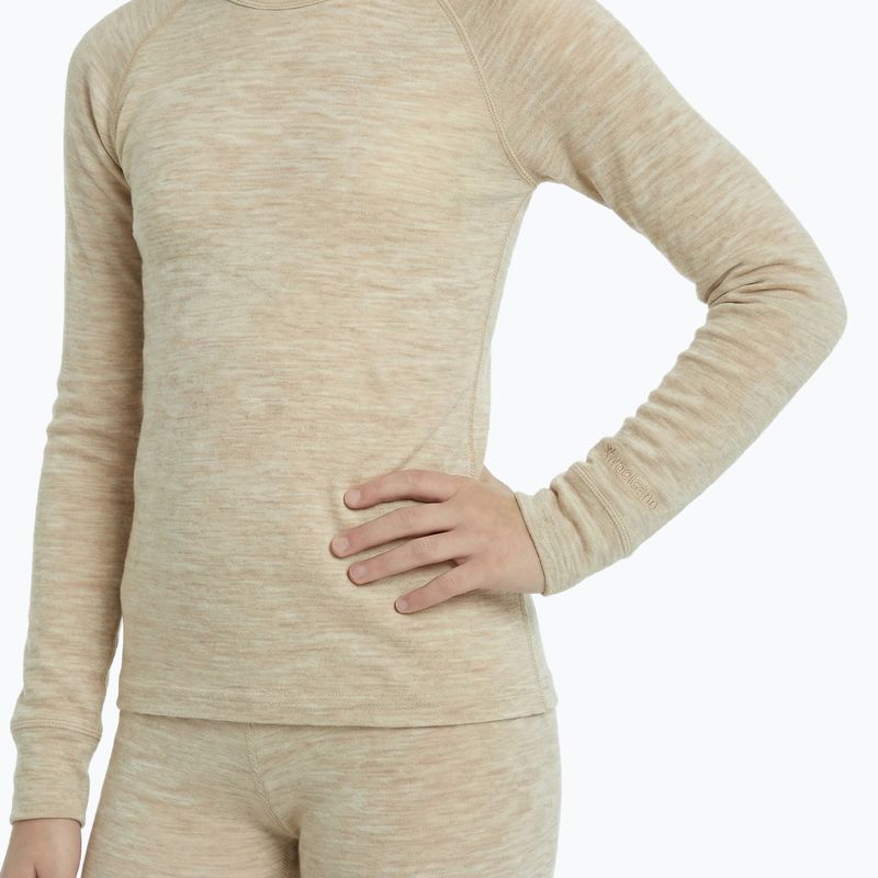 Set de lenjerie termoactivă pentru copii WOOLCANO Merino SET0683 beige 4