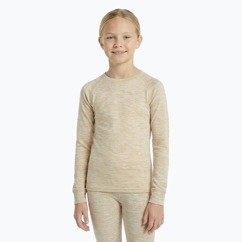 Set de lenjerie termoactivă pentru copii WOOLCANO Merino SET0683 beige 5