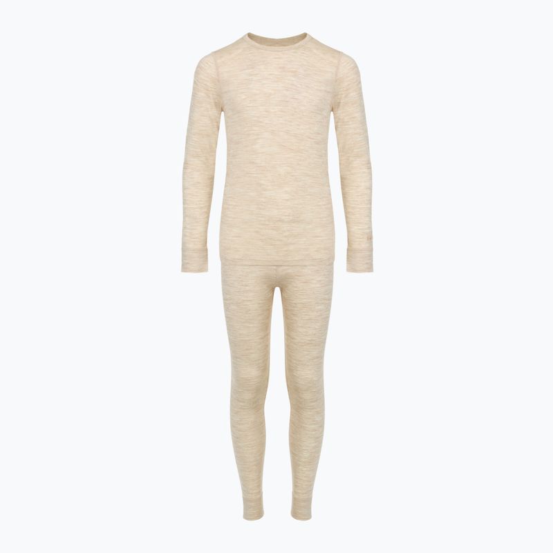 Set de lenjerie termoactivă pentru copii WOOLCANO Merino SET0683 beige 8