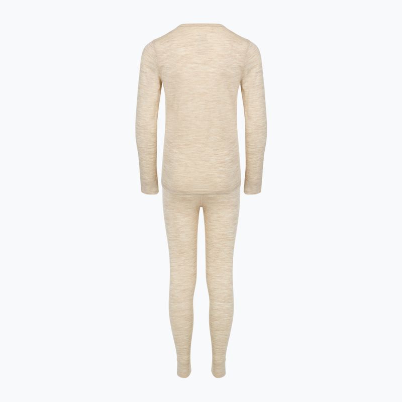 Set de lenjerie termoactivă pentru copii WOOLCANO Merino SET0683 beige 9