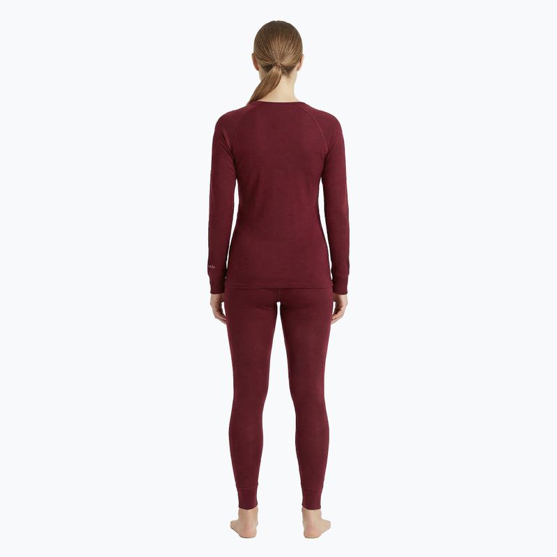 Set de lenjerie termoactivă pentru femei WOOLCANO Merino SET0543 burgundy 3