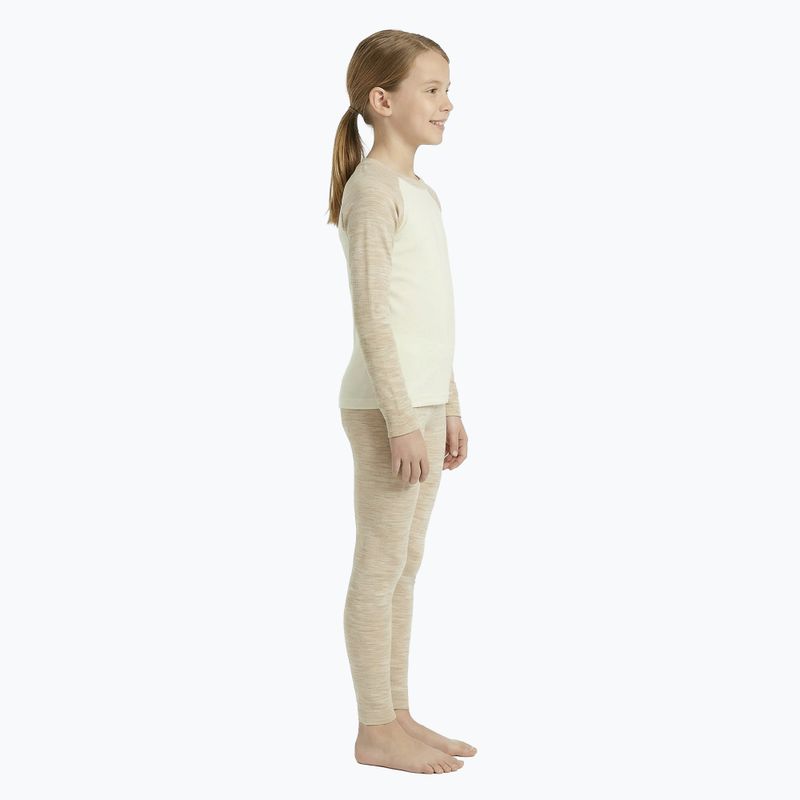 Set de lenjerie termoactivă pentru copii WOOLCANO Merino SET0982 beige 2
