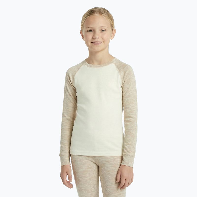Set de lenjerie termoactivă pentru copii WOOLCANO Merino SET0982 beige 5