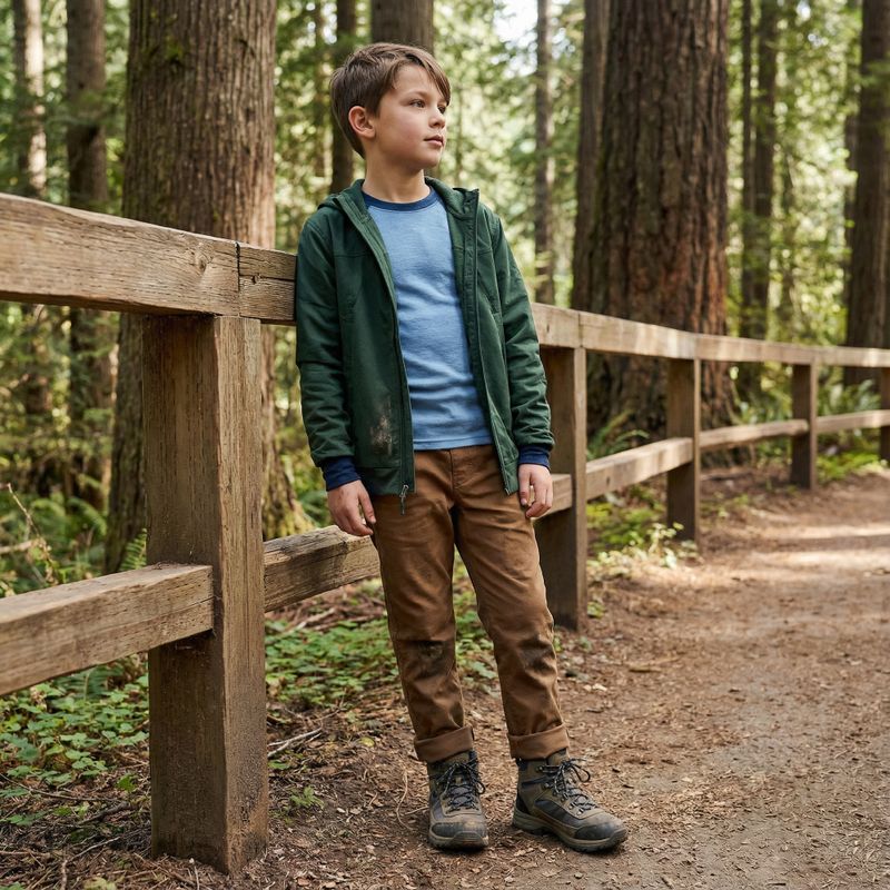 Set de lenjerie termoactivă pentru copii WOOLCANO Merino SET0982 blue 7