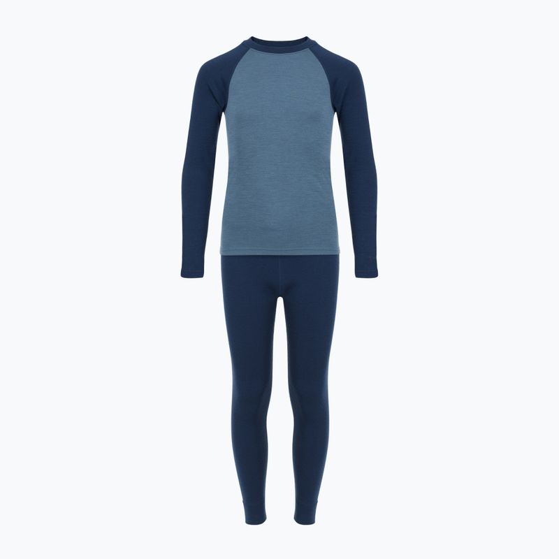 Set de lenjerie termoactivă pentru copii WOOLCANO Merino SET0982 blue 8