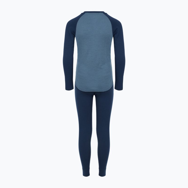 Set de lenjerie termoactivă pentru copii WOOLCANO Merino SET0982 blue 9