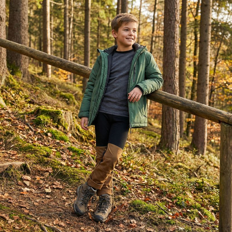 Set de lenjerie termoactivă pentru copii WOOLCANO Merino SET0982 gray 7