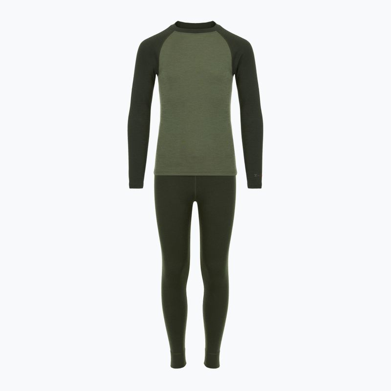 Set de lenjerie termoactivă pentru copii WOOLCANO Merino SET0982 khaki 8