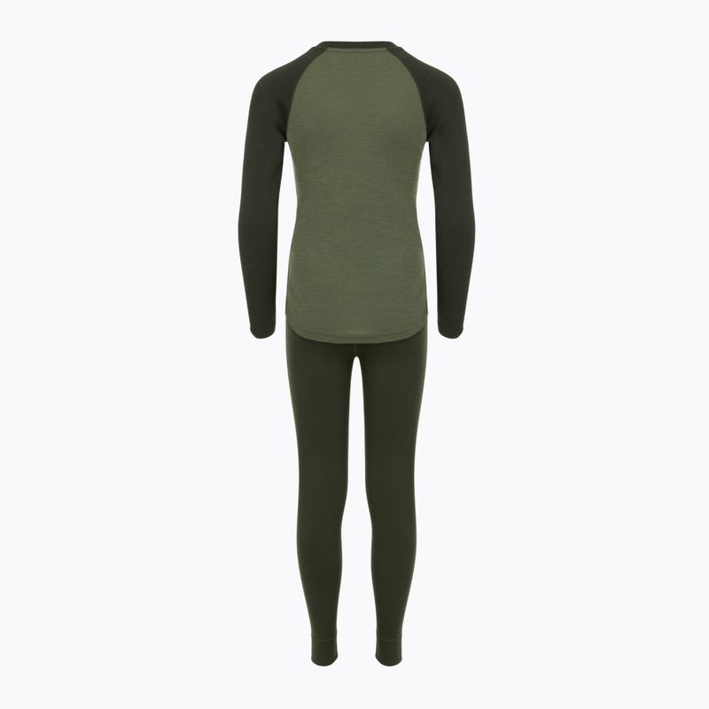 Set de lenjerie termoactivă pentru copii WOOLCANO Merino SET0982 khaki 9