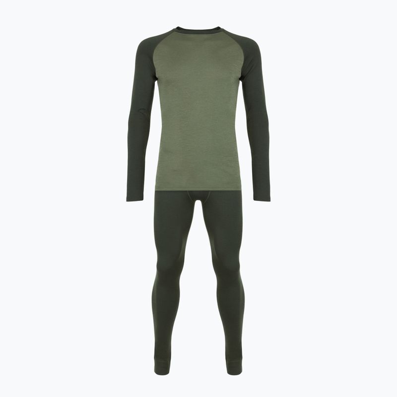 Set de lenjerie termoactivă pentru bărbați WOOLCANO termoaktywna Merino SET0978 khaki 8