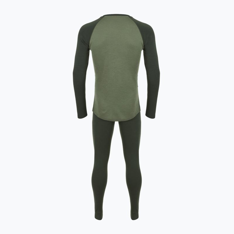 Set de lenjerie termoactivă pentru bărbați WOOLCANO termoaktywna Merino SET0978 khaki 9