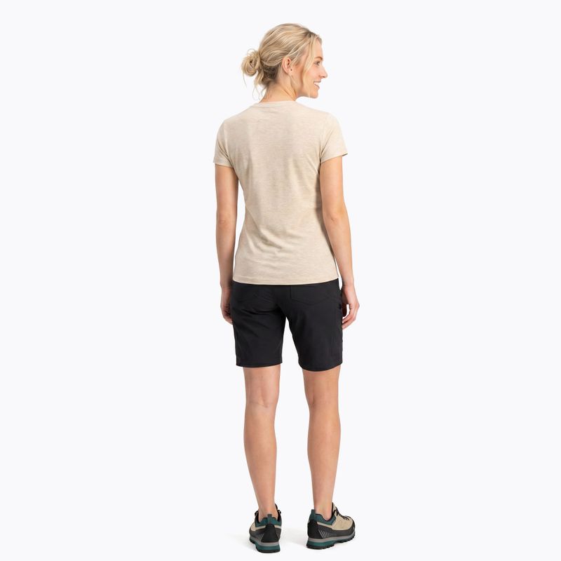 Tricou de drumeție pentru femei KADVA Merivra merino bej 2
