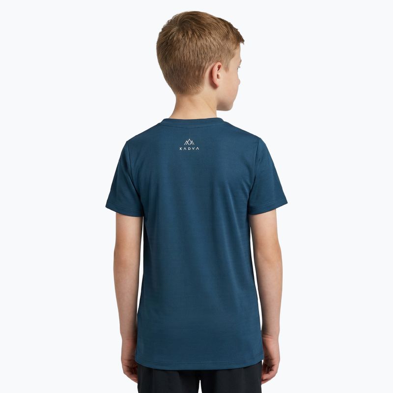Tricou pentru copii de trekking KADVA TrailCore, respirabil, bleumarin 2