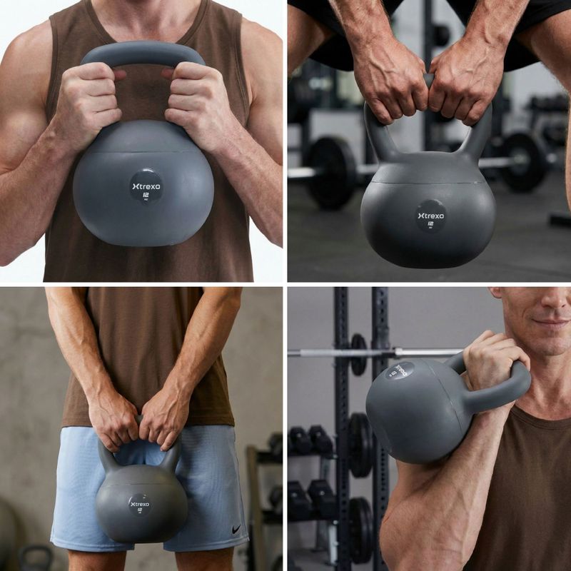 Kettlebell moale XTREXO 12 kg grey 6